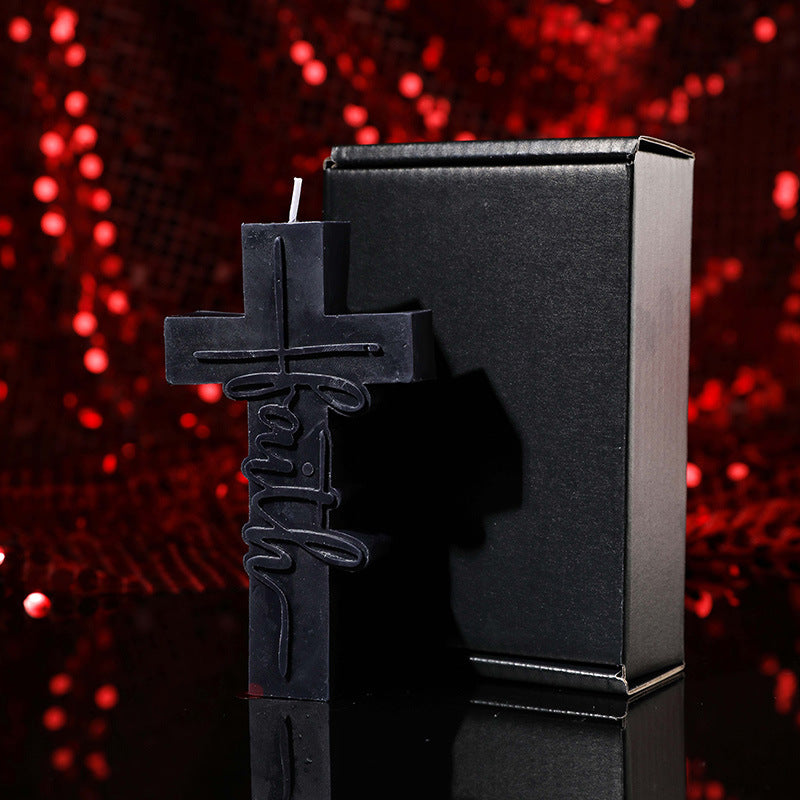 Low Temp Cross Wax Candle – Sensual Gothic Decor for Couples & Halloween Rituals
