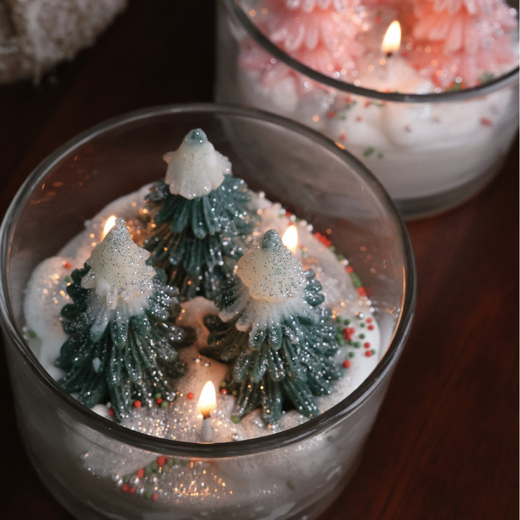 Christmas Tree Cup Candle – Ylang Ylang Scented Festive Gift & Holiday Decor