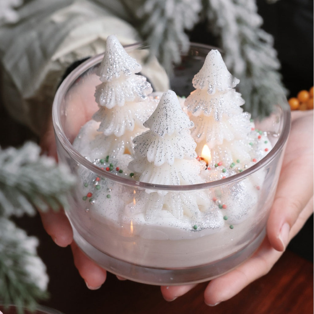 Christmas Tree Cup Candle – Ylang Ylang Scented Festive Gift & Holiday Decor