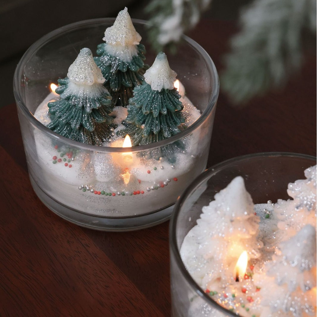 Christmas Tree Cup Candle – Ylang Ylang Scented Festive Gift & Holiday Decor