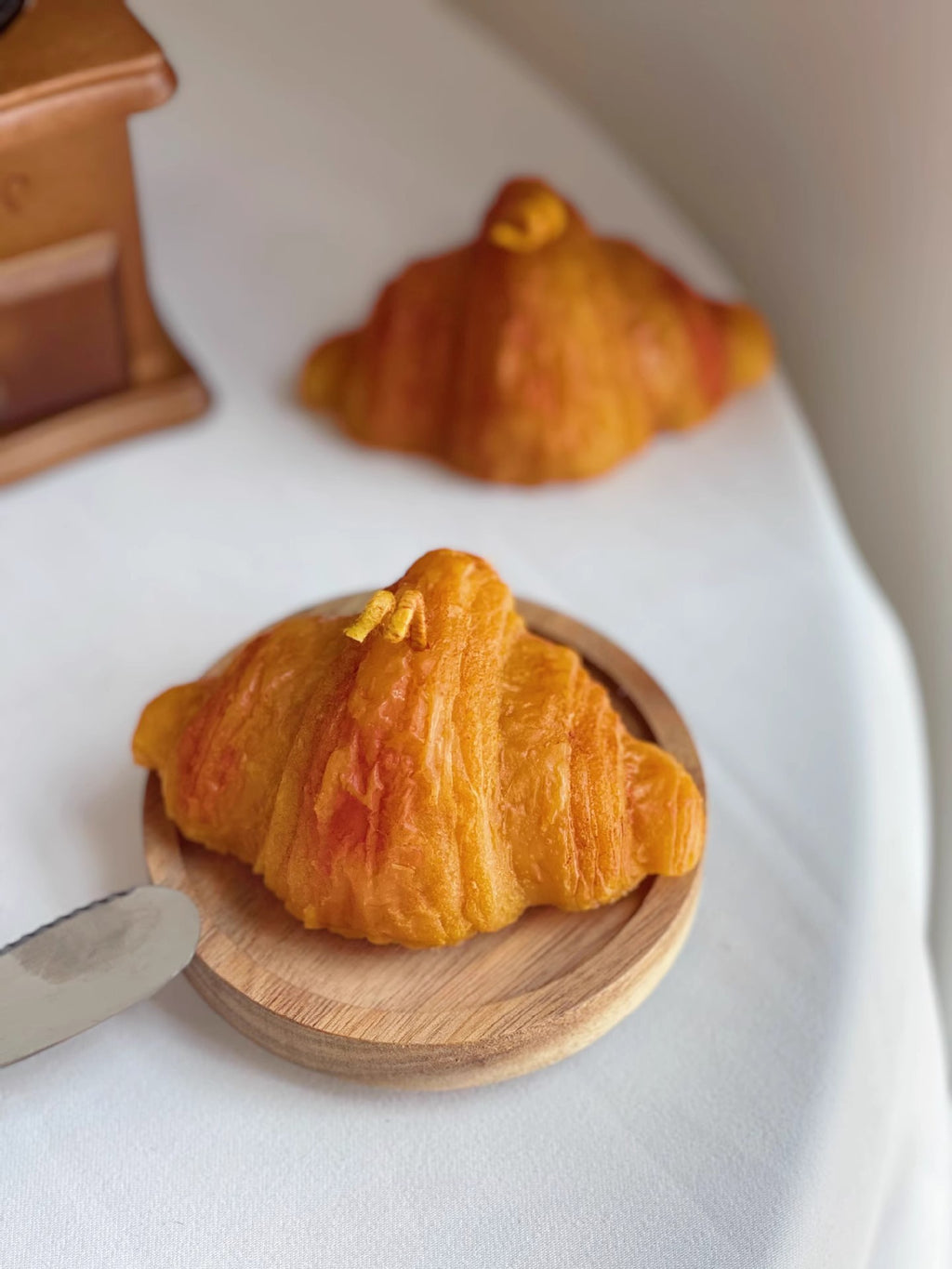Croissant-Shaped Dessert Candle – Handmade Soy Wax