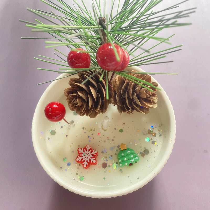 Christmas-shaped candles, scented soy candles, meteor pattern ceramic handcrafted wedding gifts