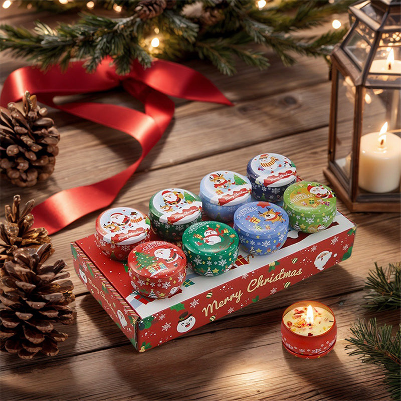 Christmas Scented Candles Christmas Party Decorative Candle Gift Set Soy Wax Christmas Candles