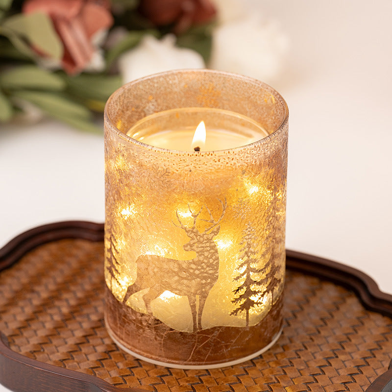 LED scented candles, Christmas decoration, party scene arrangement, indoor and outdoor candles