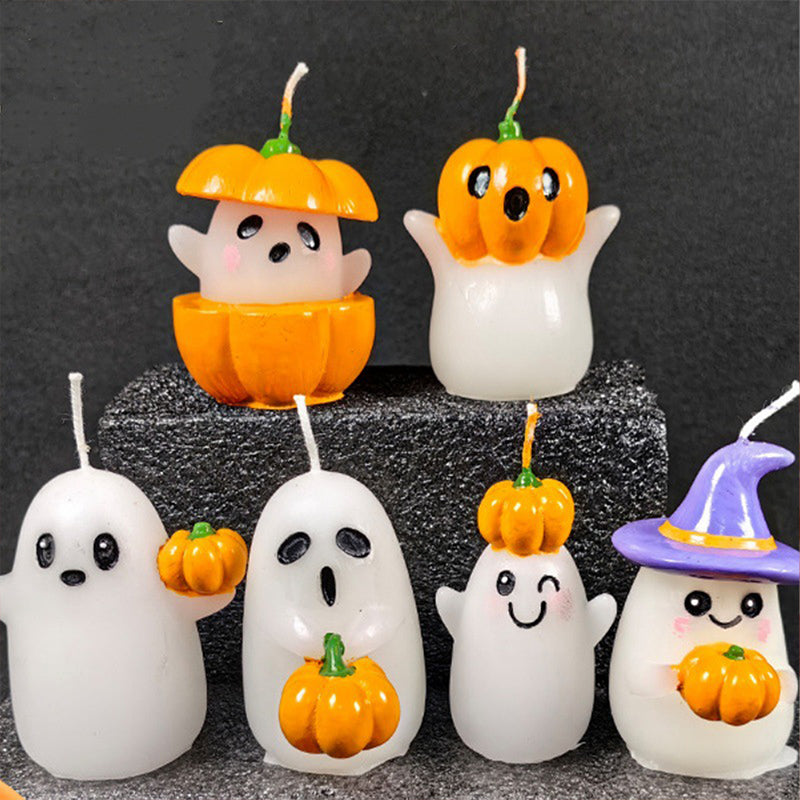 Halloween ghost scented candle, cute ghost-shaped aroma decoration, festival gift, decoration, photo prop