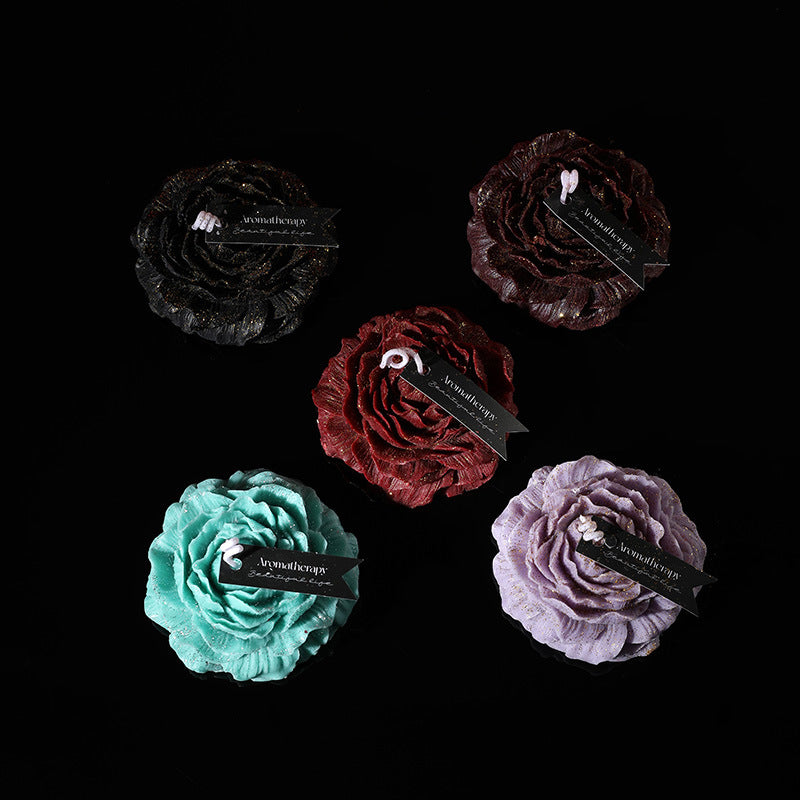 Halloween Peony Couple Candle – Low Temp, Gold Leaf, Soy Wax