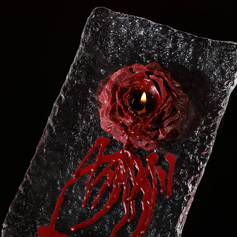 Halloween Peony Couple Candle – Low Temp, Gold Leaf, Soy Wax