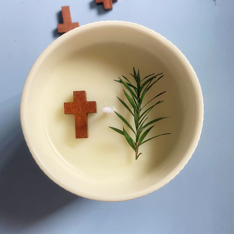 Christmas-shaped candles, scented soy candles, meteor pattern ceramic handcrafted wedding gifts