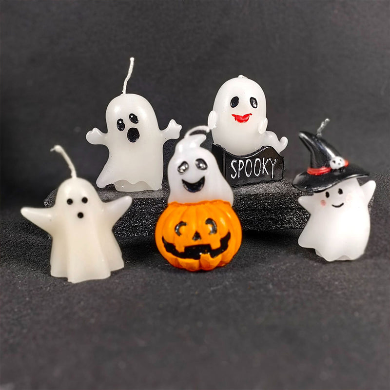 Halloween ghost scented candle, cute ghost-shaped aroma decoration, festival gift, decoration, photo prop