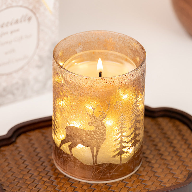 LED scented candles, Christmas decoration, party scene arrangement, indoor and outdoor candles