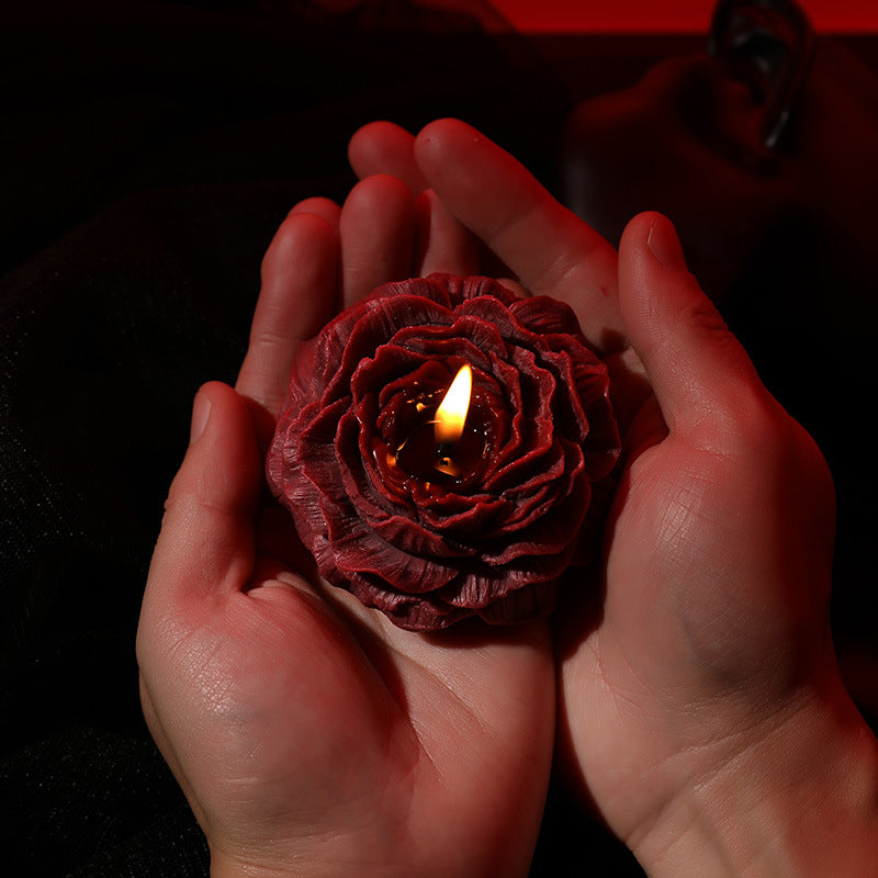 Halloween Peony Couple Candle – Low Temp, Gold Leaf, Soy Wax