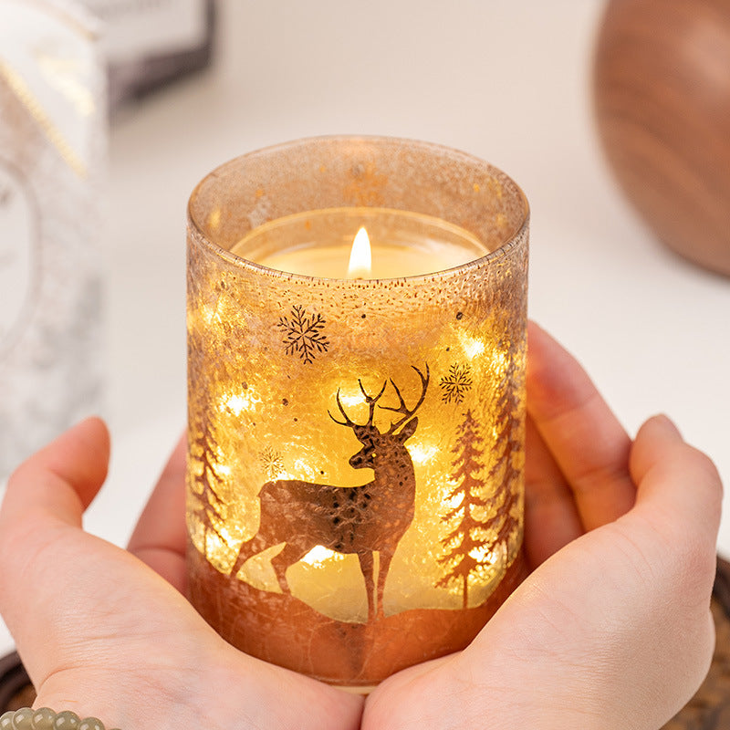 LED scented candles, Christmas decoration, party scene arrangement, indoor and outdoor candles