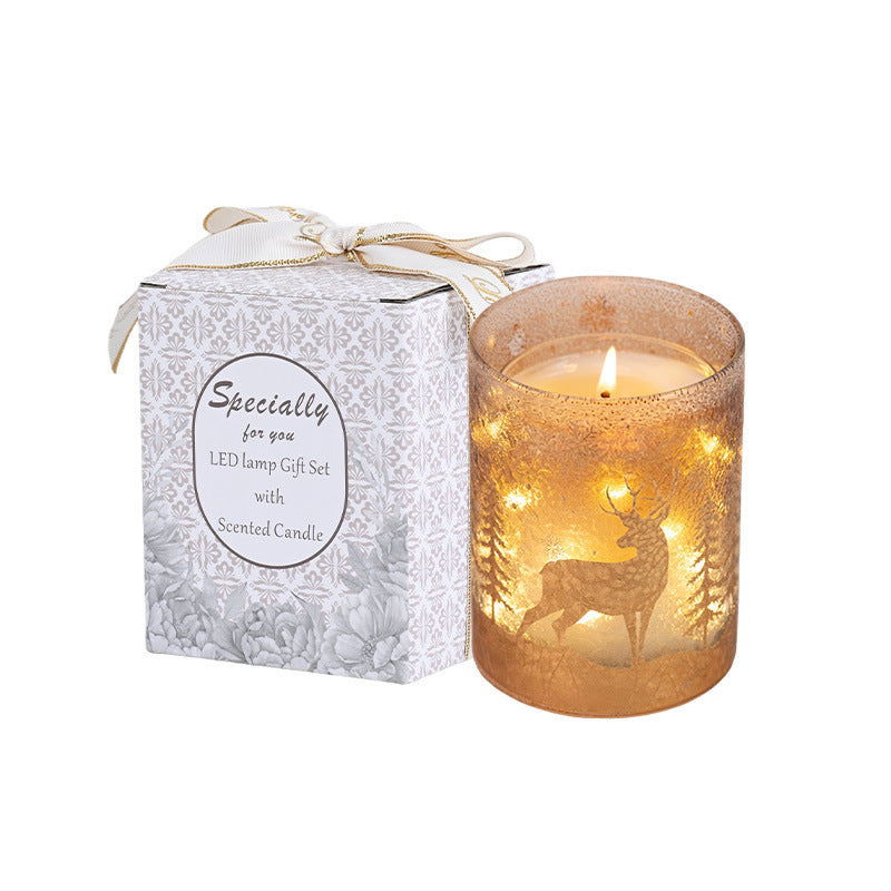 LED scented candles, Christmas decoration, party scene arrangement, indoor and outdoor candles