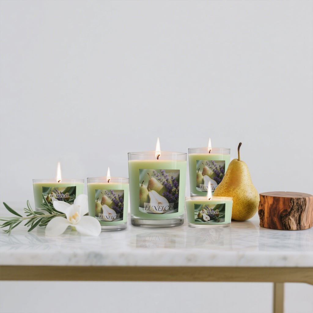 Pear & Sage Soy Candle – Clean, Non-Toxic, Hand-Poured for Cozy Home Vibes