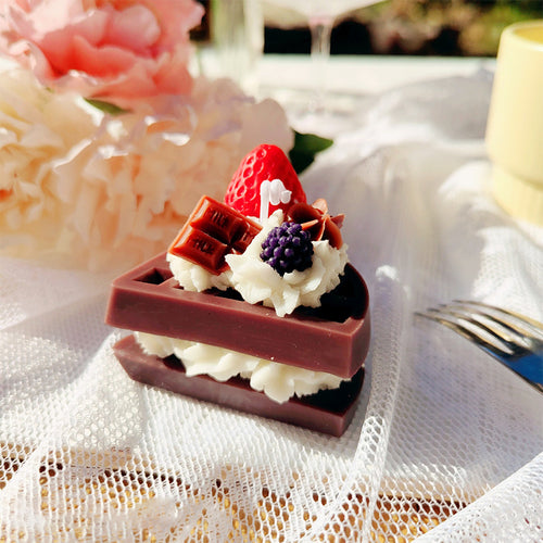 Adorable Handmade Waffle Dessert Candle Scented Room Decor Creative Niche Gift Birthday Present