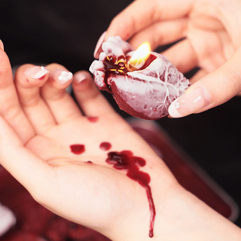 Anatomical Heart Candle Low Temp Soy Wax Ylang Ylang Scented Decor