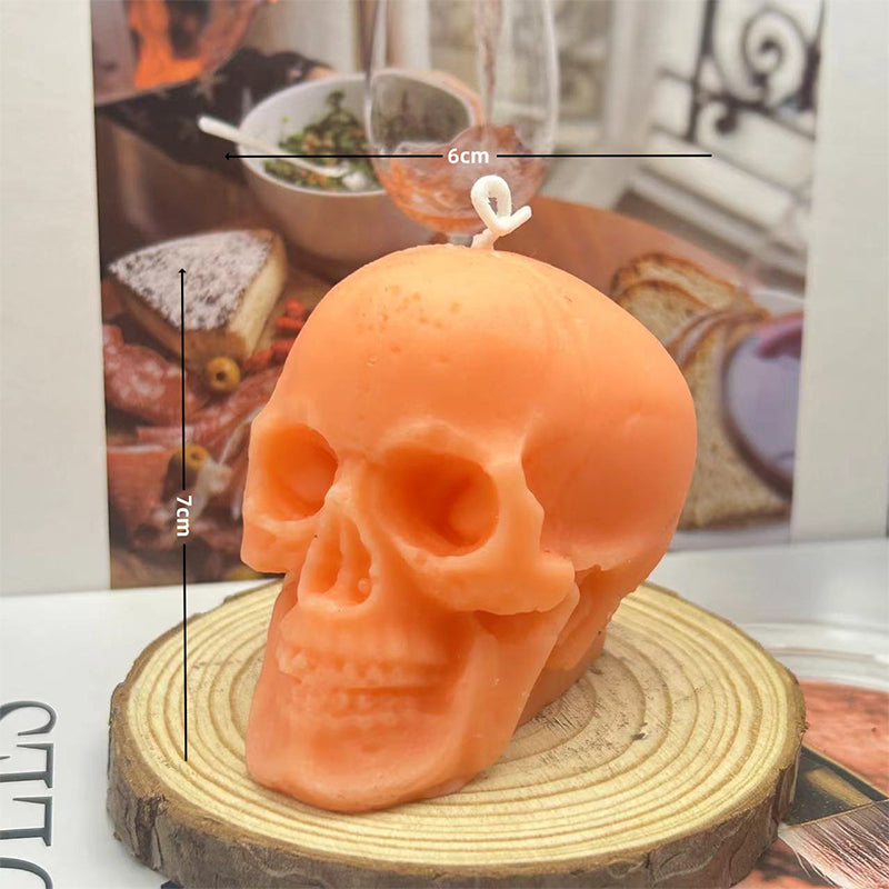 Halloween Skull Scented Candle Soybean Wax Handcrafted Skull Head Candle Creative Scented Gift box