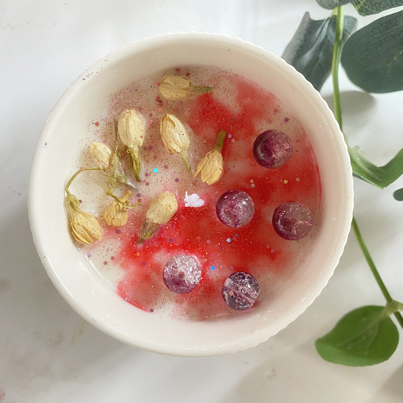 Christmas-shaped candles, scented soy candles, meteor pattern ceramic handcrafted wedding gifts