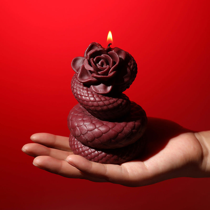 Gothic Serpent Rose Candle | Low Temp Soy Wax | Ylang Ylang Home Fragrance