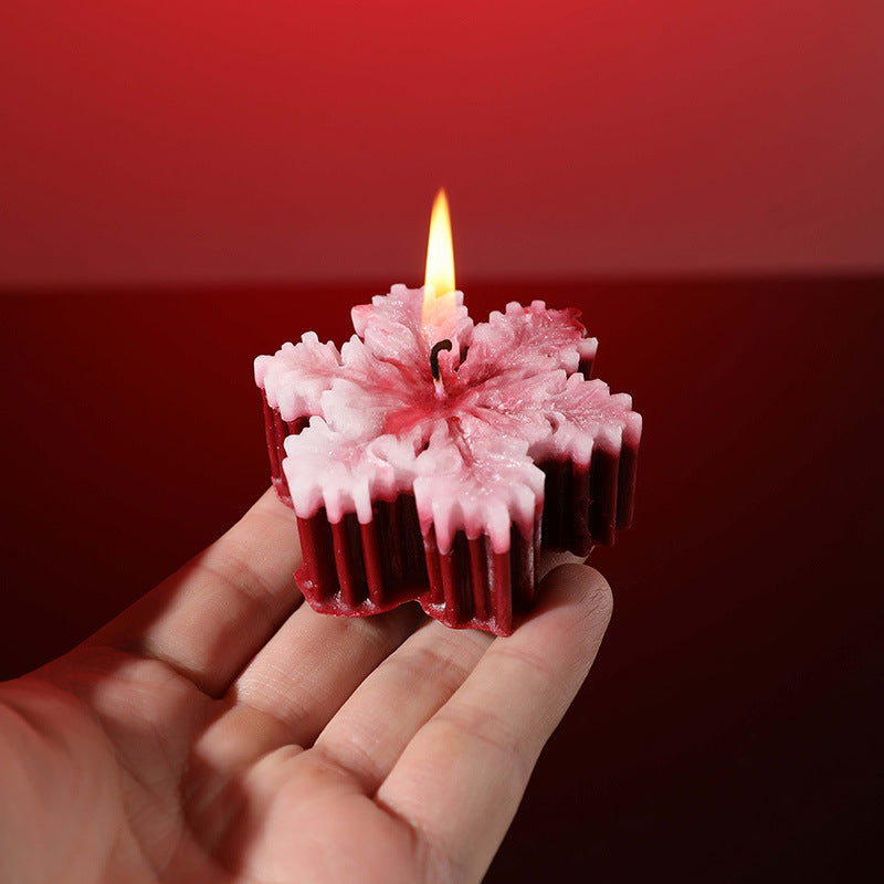 Crimson Bloom Wax Candle – Low Temp Scented Decor for Christmas Romance & Halloween Mood