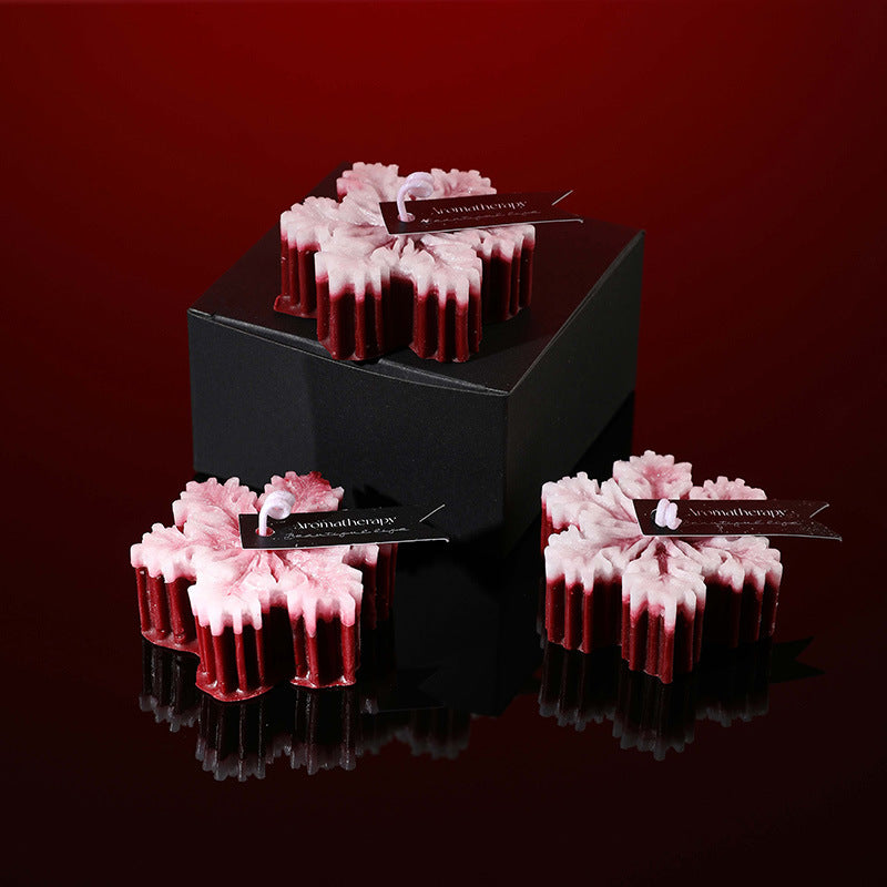 Crimson Bloom Wax Candle – Low Temp Scented Decor for Christmas Romance & Halloween Mood