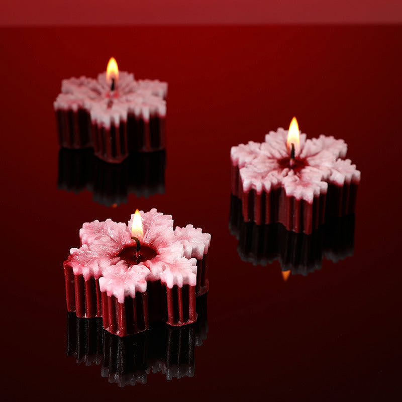 Crimson Bloom Wax Candle – Low Temp Scented Decor for Christmas Romance & Halloween Mood